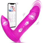 Thrusting Dildo G Spot Vibrator, 3 In 1 Adult Sex Toys For Women Wearable Vibrator With App Remote Control And Strapless Strap-On Dildos, Butterfly Couples Sex Toy Sexual Pleasure Tools For Women
