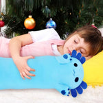 Plush Axolotl Toy Stuffed Animal Axolotl Toy Pillow Hugging Pillow Gift For Kids And Girls(Blue,50Cm/19.6In)