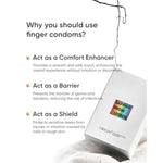 Finger Condom, Origin+ Ultra-Thin Lubricated Natural Latex Finger Condoms Fingersex Cots For Intimate Hygiene, 12 Count, Fragrance-Free, 400Mg Lubricant, Skin-Friendly
