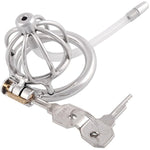 Metal Male Chastity Device Steel Stainless Cock Cage Sex Toy Ring With Tube C140 (1.57 Inch / 40Mm)