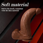 13.3Inch Huge Big Dildo,3.15Inch Diameter Thick Girthy Dildo,Realistic Dildo Brown With Small Glans & Strong Suction Cup,Sex Toys For Women Men Gay