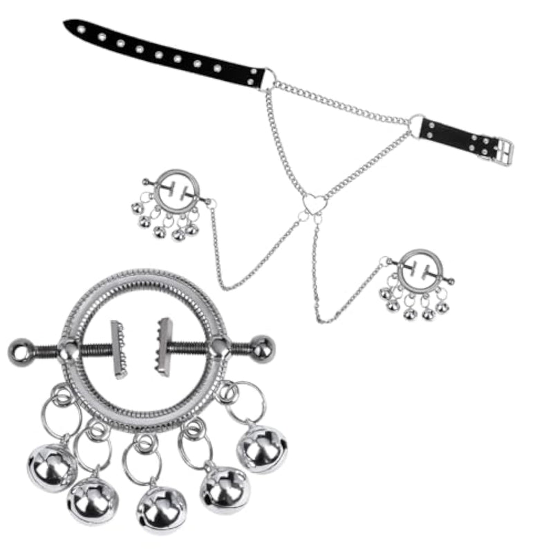 Bdsm Breast Sex Bondage Restraints, Ring Adjustable Stainless Steel Nipple Clamp,Highlighting The Curve Of The Chest, Nipple Stimulator Flirting Toys For Adult Couples Sex Games
