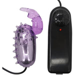 Powerful Vibrating Bullet With Flexible Rabbit Tickler - Clit & Nipple Stimulator - Adjustable Speed - Battery Powered - Discreet & Portable