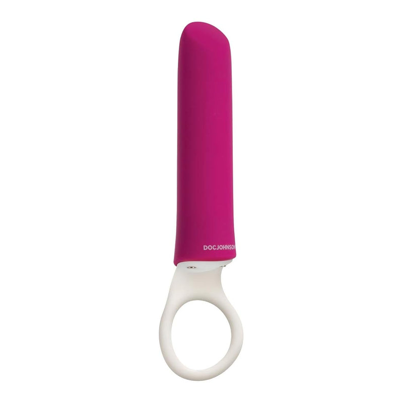 Ivibe Select - Iplease - Powerful 20 Function Vibrator With Silicone Grip Ring - Quiet Motor, Small Size, Waterproof, Usb Rechargeable - Pink/White (6026-05-Am)