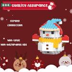 2025 Christmas Building Blocks Set, Stacking Bricks Christmas Decorations And Gifts Building Set Toys Xmas Gifts For Kids And Adults (Snowman Blue)