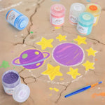 Washable Chalk Paint Kit for Kids - 10 Non-Toxic Colors Outdoor Art Play