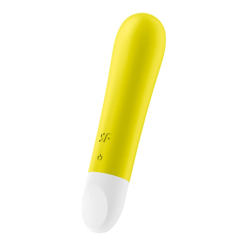 Ultra Power Bullet 1 Mini Bullet Vibrator - Clitoral Stimulator, Personal Massager, Rounded Tip - Portable, Waterproof, Rechargeable, 10.5Cm (Yellow)