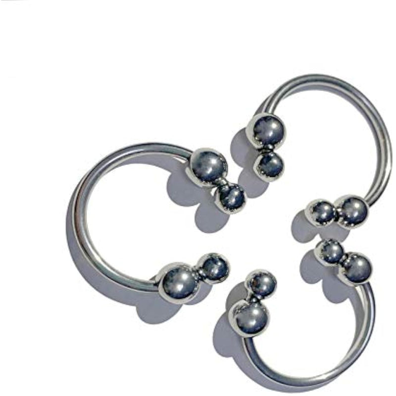 Stainless Steel Penis Ring—Enhance Men’S Long-Lasting Erection Ability—Improve Premature Ejaculation —Easy To Clean —Cock Ring For Couples Or Male Sex Toys, 3 Piece Set (Silver2)