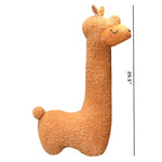 29.5" Giant Alpaca Plush Pillow Llama Stuffed Animal Toys,Soft Fluffy Llama Plush Long Body Pillow,Home Decor,Gift For Kids Adults. (Brown)