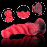 G-Spot Dildo Realistic Monster Penis Fantasy Spiral Anal Beads Liquid Silicone Butt Plug Anal Sex Toys With Powerful Suction Cup Vaginal Stimulation For Women Men