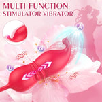 G Spot Vibrator Women Sex Toys - Thrusting Vibrators Adult Toy With 9 Tongue Licking & Thrusting Modes For Female Couples Play, Rose Sex Toy For Clitoral Anal Nipple Stimulation
