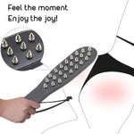 Sm Paddle Flogger Whip Spanking Flirt With Studs Bondage With Rivet And Wrist Loop Role Massage Playing Toys