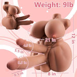 Shemale Sex Doll Futa Sex Toy Torso Two Dildo Male Masturbator With Flexible Dildo For Women, Big Breasts And Vaginal Anal Trans Sex Doll For Men Transsexual Torso Toys