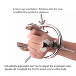 Adjustable Anal Expander for Men and Women, Metal Anal Dilator with Rotating Key