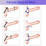 Penis Ring Silicone Cock Ring With 7 Different Sizes Adjustable Cockring For Men Erection Long Lasting Stronger Cock Sexual Stimulation Penis Toy Adult Sex Toys For Couples Men Gay