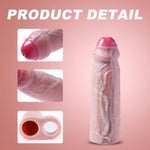 Realistic 6.2 Inch Medium Penis Sleeve With Cock Ring – Silicone Cock Extender For Men, 1.2 Inch Extra Length, Realistic Red Head And Lifelike Veins For Enhanced Pleasure