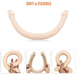 Double Ended Dildo, 17 in Super Long Double Dong, Flexible Realistic Double-Sided Dildo Penis, Sex Toys for Couple Men Women Lesbian Gay Play/Skin Tones