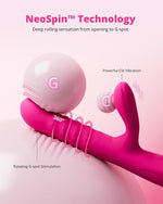 Velvo Rabbit Vibrator with Rotating Beads, G-Spot & Clit Vibrator