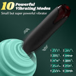 Mini Bullet Vibrator For Women, Waterproof Mini Clit Vibrator With 10 Modes, Full Silicone Vibrating Finger Massager For G Spot Nipple, Female Rechargeable Lipstick Vibe Sex Toy
