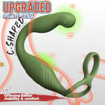 Anal Vibrators Male Adult Sex Toys Prostate Massager, C-Shaped Anal Butt Plug Couple Vibrators With Dual Silicone Cock Rings, Adult Anal Sex Toys For Couples Penis Rings Vibrators With Remote Control