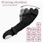 Thrusting Dildo Vibrator Sex Toys - Adult Toys Realistic G Spot Vibrator - 8 Seconds To Climax Finger Shaped Waterproof Portable Electric High Frequency Vibrators With 10 Powerful Modes Rechargeable
