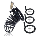 Male Chastity Device Cock Cage Steel Metal Male Cock Adult Abstinence Penis Bondage For Men With 3 Different Sizes Ring & Lock