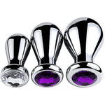 Stainless Steel Big Anal Plug Bulb Shape Jewelry Butt Plug Trainer Set Anal Massager Sex Toy For Men Women Prostate Massage(M)