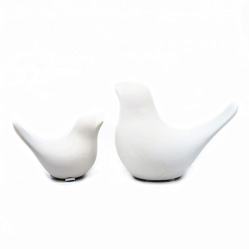 Small Animal Birds Statues Home Decor Modern Style White Decorative Ornaments
