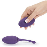 Desire Vibrating Egg - 4 Inch Silicone Bullet Vibrator With Remote Control - 12 Speed & 8 Mode Vibrator For Women - Waterproof - Purple