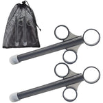 Lube Applicator Syringes With 10Ml Precise Scales, Anal Lube Shooter With Storage Bag, 6.5" Lubricant Launcher With Smooth Rounded Tip For Men, Women, Reusable & Durable, Easy To Use And Clean, 2 Pack