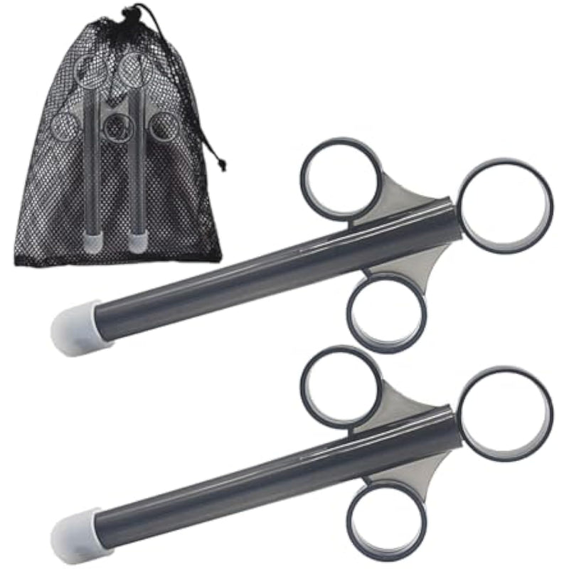 Lube Applicator Syringes With 10Ml Precise Scales, Anal Lube Shooter With Storage Bag, 6.5" Lubricant Launcher With Smooth Rounded Tip For Men, Women, Reusable & Durable, Easy To Use And Clean, 2 Pack