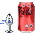 Metal Butt Plug Jewel Anal Plug With Rhomboid Surface For Prostate Massage Anal Training Adult Sex Toys For Men Women Couples
