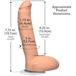 Doc Johnson Signature Series - Tommy Pistol - 7.5 Inch Realistic ULTRASKYN Dildo with Removable Vac-U-Lock Suction Cup - F-Machine & Harness Compatible - for Adults Only, Vanilla