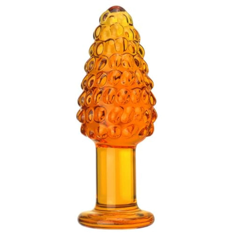 Crystal Glass Anal Butt Plug Trainer with Large Base for Men and Women - Unisex Adult Sex Toy