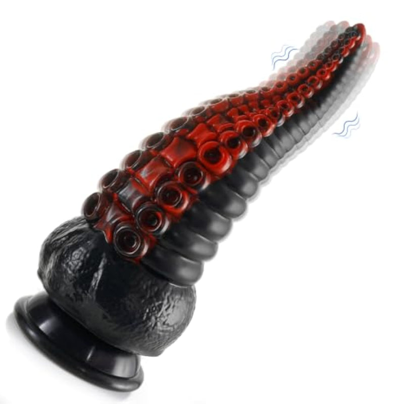 Fantasy Octopus Dildo Vibrator with 10 Vibration Modes and Suction Cup for Hands-Free Pleasure