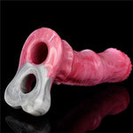 8.07in Large Penis Extender Sleeve Men Penis Enlargement Sleeve: Silicone Penis Sleeve Enlarger with Cock Ring, Realistic Cock Sleeve Men Adult Sex Toy (Red)