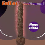17.7 Inch XXL Black Realistic Monster Dildo for Advanced Men & Women - Extra Long Huge Anal Toy with Suction Cup