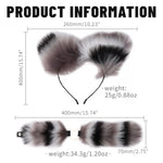 Cute Tail Anal Plug Butt Plug 4-Piece Set with Fox Ear Headband and Collar