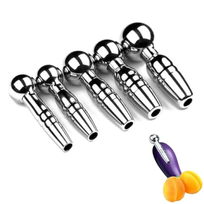 Urethral Dilators, 5 Pieces Of Hollow Urethral Penis Plug Set Urethral Sounds Penis Plug Training Set Sex Toy For Men