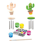 Mini Cactus Wind Chime Craft Set for Family Fun - Build and Paint Kit
