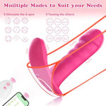 Wearable Panty Vibrator Sex Toys, G Spot Dildo Vibrator With 9 Vibration Modes, Adult Toys App Remote Control Clitoral Vibrators Built In Dual Motor For Women Or Couples Butterfly Adult Toy Dildos