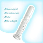 Crystal Glass Dildo, 6.1 Inch Clear Pleasure Wand Anal Dildos Plug Sex Toys For Women,Men