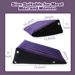 Sex Wedge Pillow Cushion Pillow Sofa 2Pcs Set With Handcuffs Sex Aid Ramp Inflatable Combination Supportive Wedge Posture Versatile Cushion Toys Body Support Pad For Couples