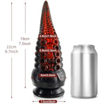 Tentacle Dildo Vibrator + 3" Diameter Huge Thick Dildo