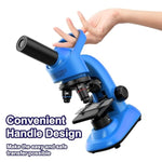 Kids Microscope,40-1600X Microscope Kit For Kids Beginners Children,Stem Kit,Prepared Slides,Led Light And Configured Various Operating Tools- Science Experiment Toy For Kids Ages 6-12