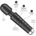 Vibrator Wand?Vibrators For Her?Female Adult Sex Toys?Wand Massager?Clit Vibrator, Sex Vibrators,G Spot Dildo?With 8 Speeds Of Pleasure & 20 Patterns, Powerful,Quiet, Waterproof (Pink)