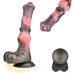 Realistic Dog Dildo With Suction Cup Base, 9.84 Inch Large For Female Vaginal And Anal Play Adult Sex Toys In Black And Red