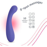 G-Spot Massager Vibrator, 10 Vibration Settings, Body-Safe Silicone, Fully Waterproof, And Rechargeable
