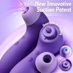 Vibrator Sex Toys For Women, 2-In-1 Clit Stimulator & G-Spot Vibrators With 10 Suction Modes, Rechargeable Adult Toys With Quiet Design, Perfect Rose Sex Toy Pleasure Tool & Gift For Female