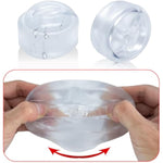 2Penis Pump Simulated Inverted Model, Realistic Sleeve Replacement Sealing Cap For 2.5-Inch Cylindrical Large Penis Pump Sleeve, Male Enhancement Growth Pump Cap (Translucent)